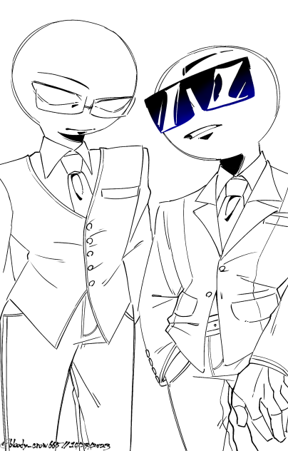 M×K (Suit ver.) (Line art)