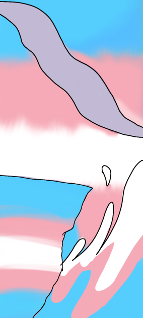 trans flag as a landscape