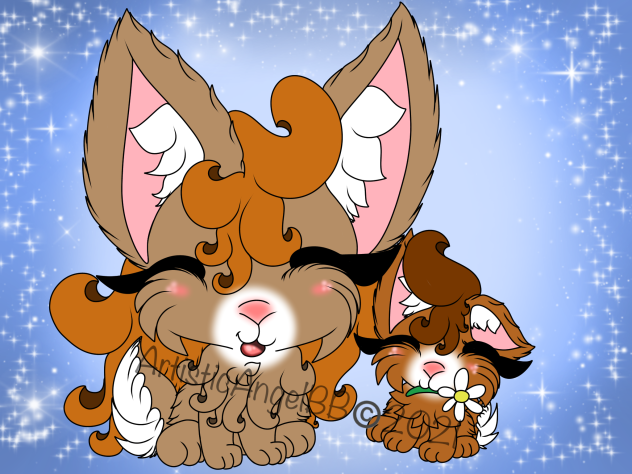 Baby Bun Giving Mother Bun A Flower