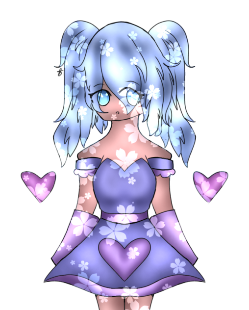 Girl with 2 ponytails