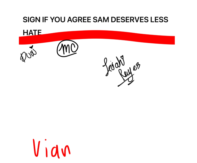 Sign to stop Sam hate