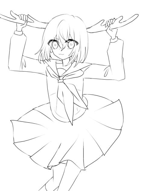 のこたん　線画