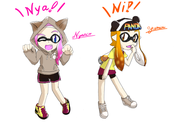 【スプラ】にゃんこ と ゆみり（フレンド）