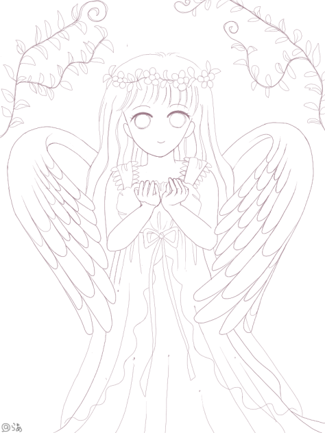 線画（天使の雫）