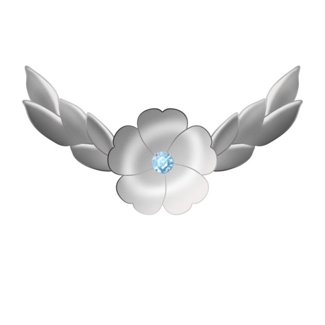 宝石付き花の紋章