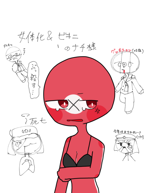 リク絵11  女体化&ビキニのナチ様