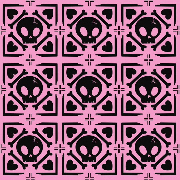 Black & Pink Skull
