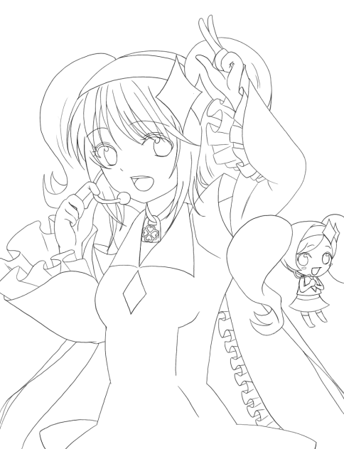 アミュレットダイヤ（しゅごキャラ）塗り絵