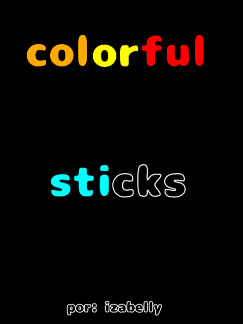 colorful sticks 🧡💛❤️💙🖤
