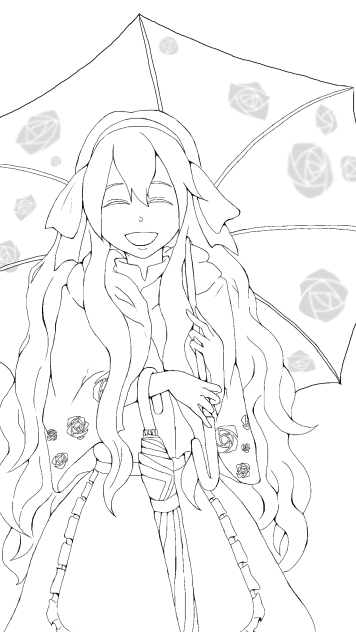 線画 マリーちゃん3