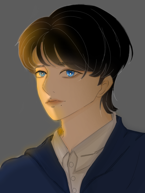 blue eyes boy - ibisPaint