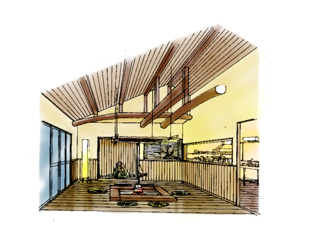 囲炉裏の部屋