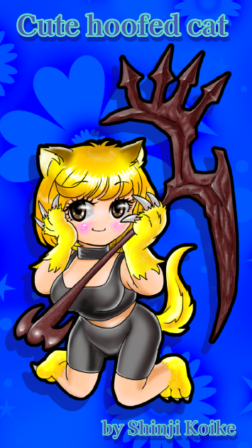 Cute hoofed cat