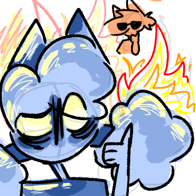 Autumn and Luna trying to cook