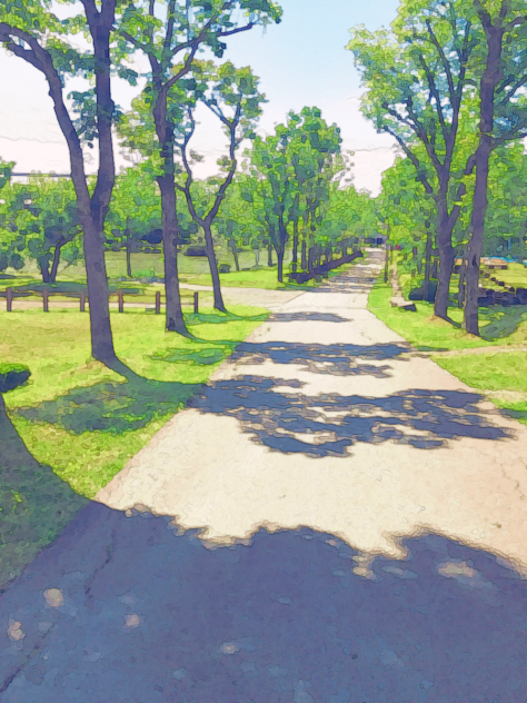 写真取り込みによるアニメ風背景 練習