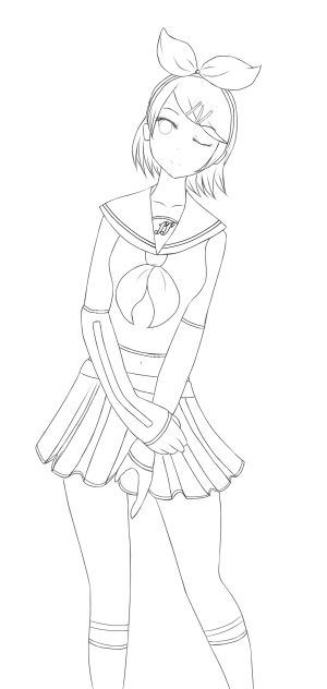 Rin Kagamine (Coloring Page)