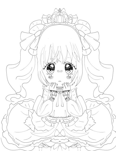 Crowned— Line Art