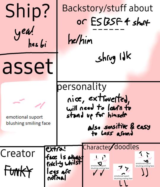emotional suport blushing smiling face