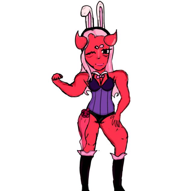 DELILAH IN A BUNNY SUIT