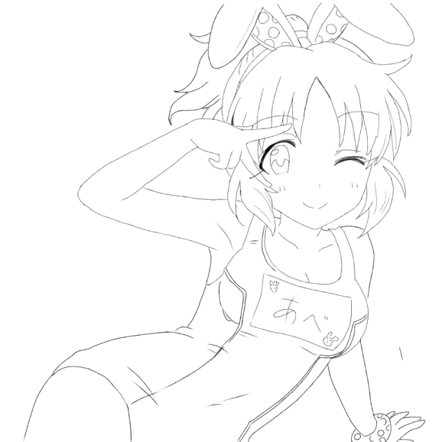 線画 安部菜々