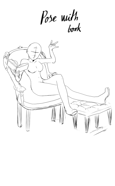Pose base with book