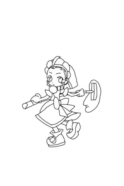 ぷよぷよ ブラックキキーモラ(線画&トレス)