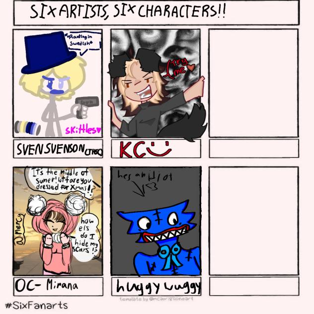 six artists six characters