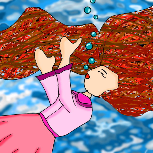 Falling into the water..