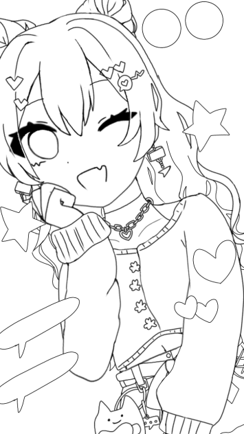 シャイン・オン・ミー  線画