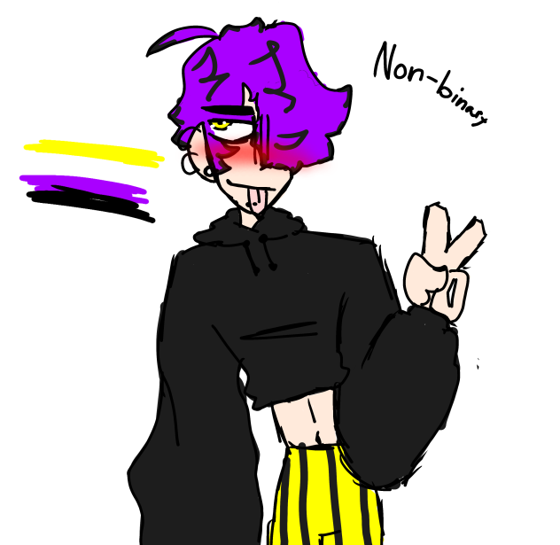 Drawing pride flags as people!
