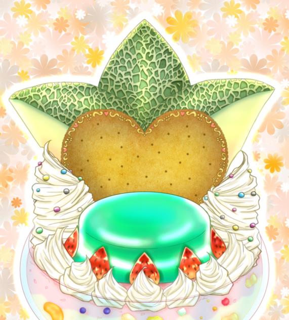 メロンゼリーパフェ。