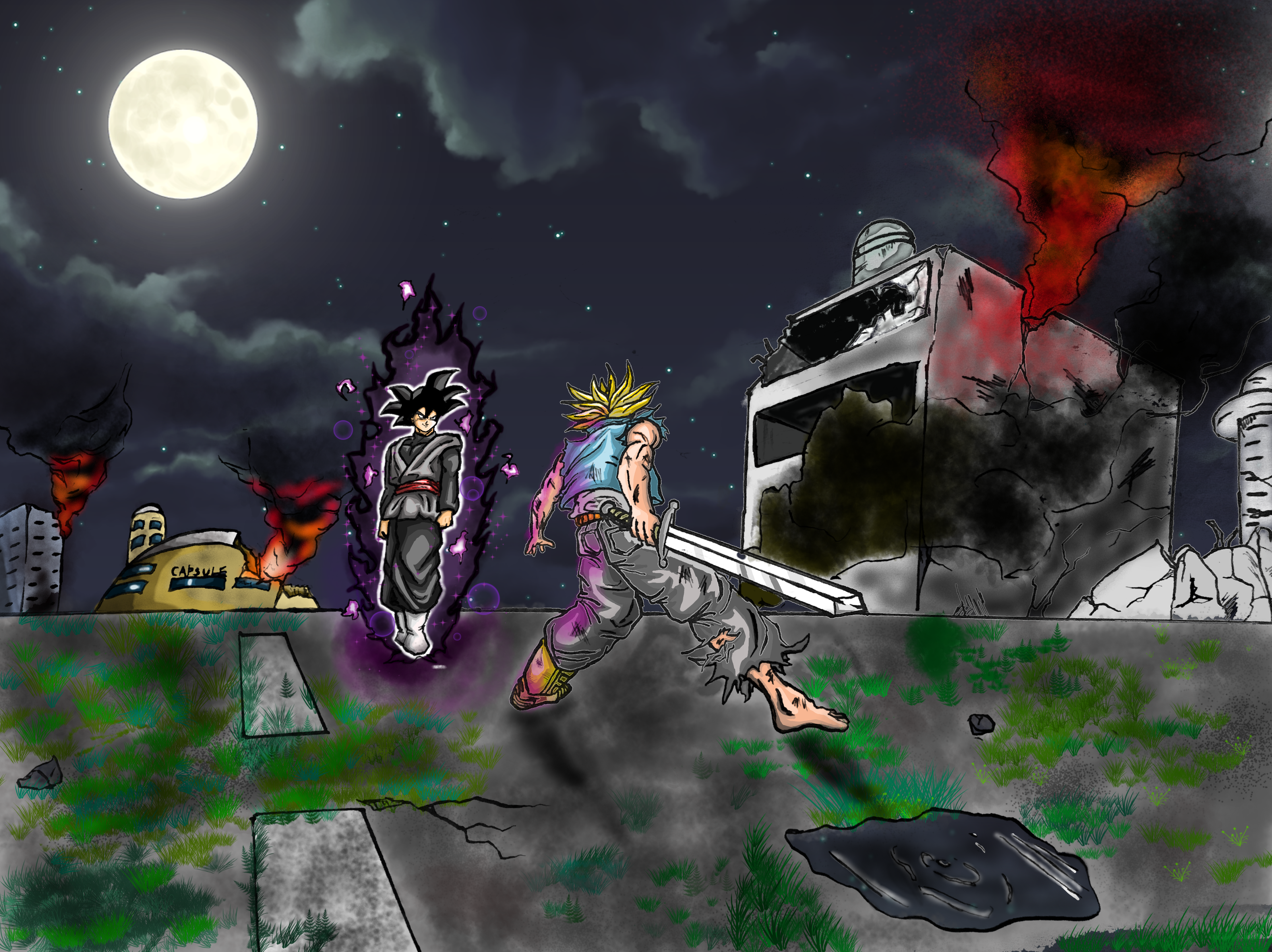 ここ　クウラ＆トランクス ドラゴンボールZ ゴクウブラック対トランクス - ibisPaint