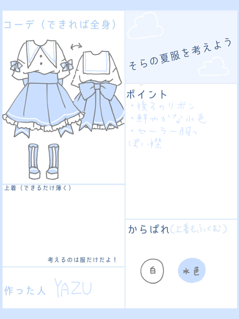 服考えました