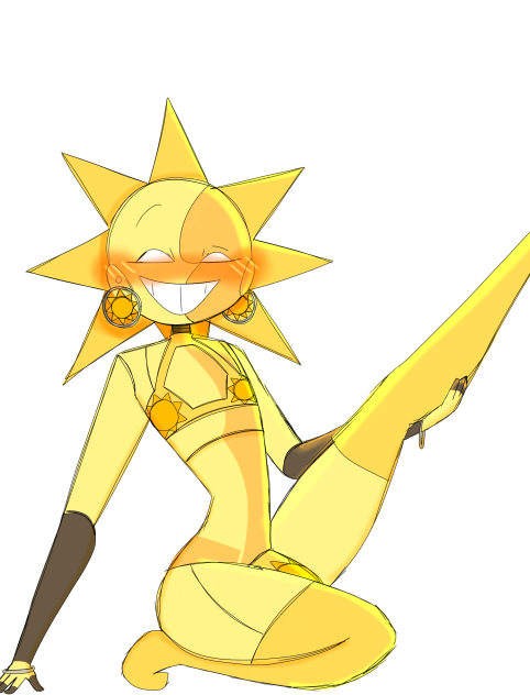 Sundrop in a swimsuit