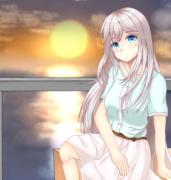 海の夕暮れ
