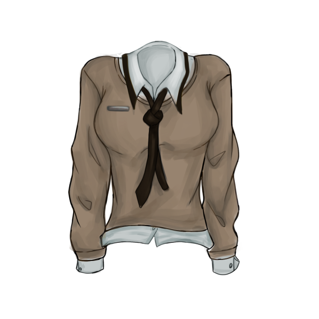 comfy uniform blouse (brown)