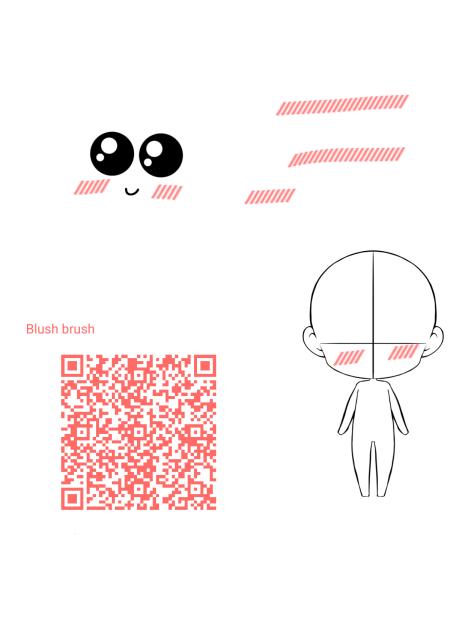 Qr code blush brush