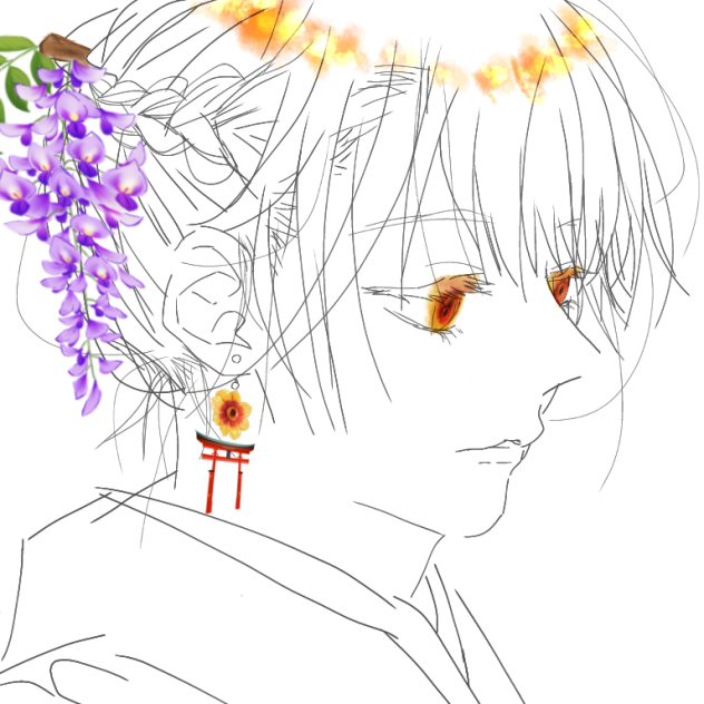 藤簪　和風テイスト　wip