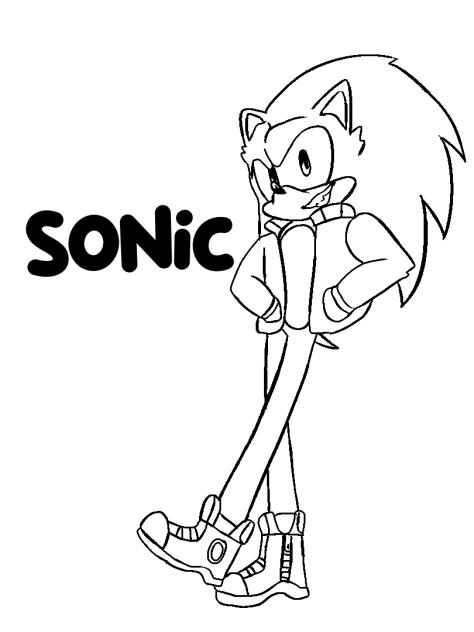 Sonic colouring page