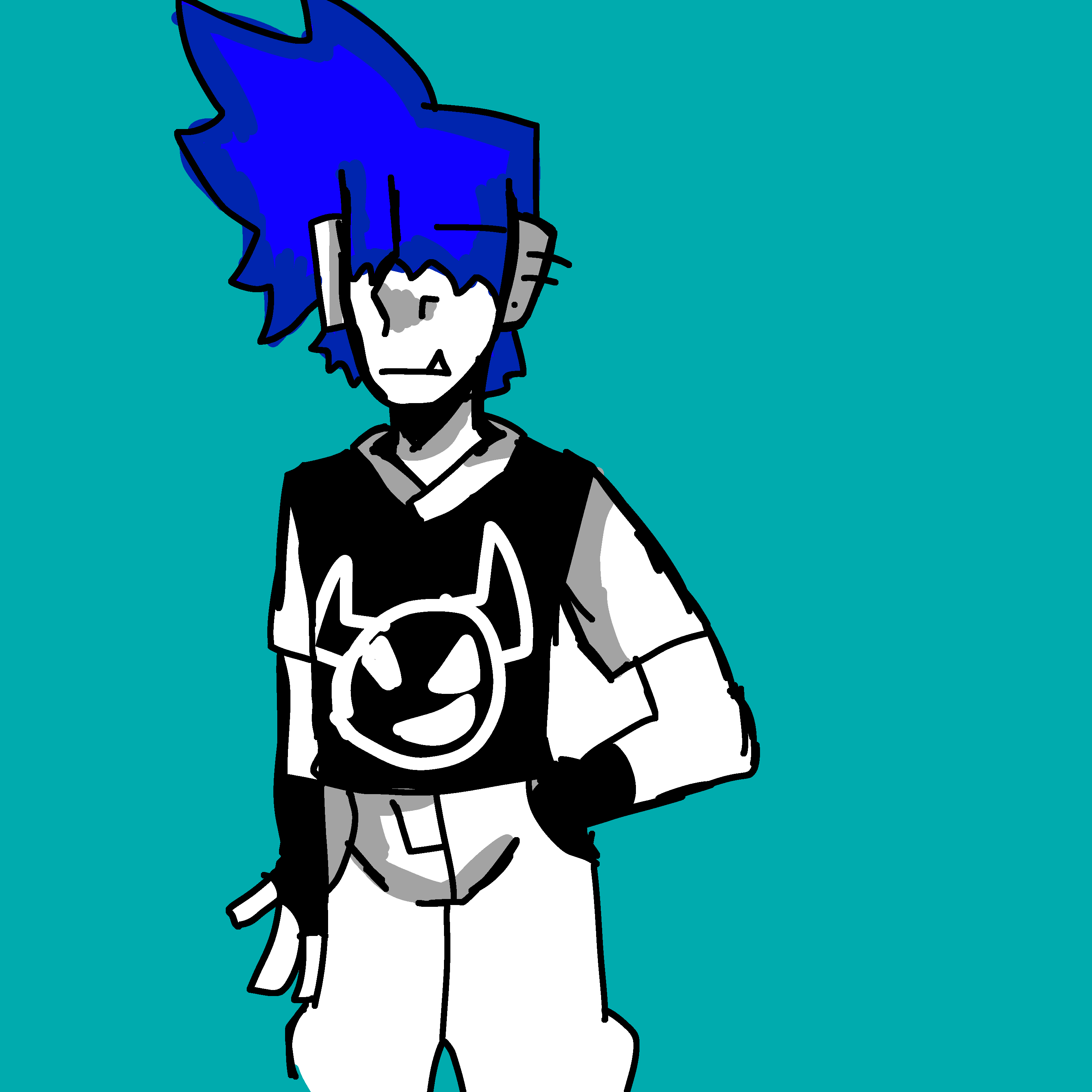 bros hair stood up - ibisPaint