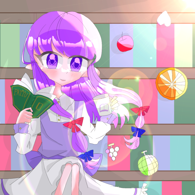 パチュリー線画塗った!!