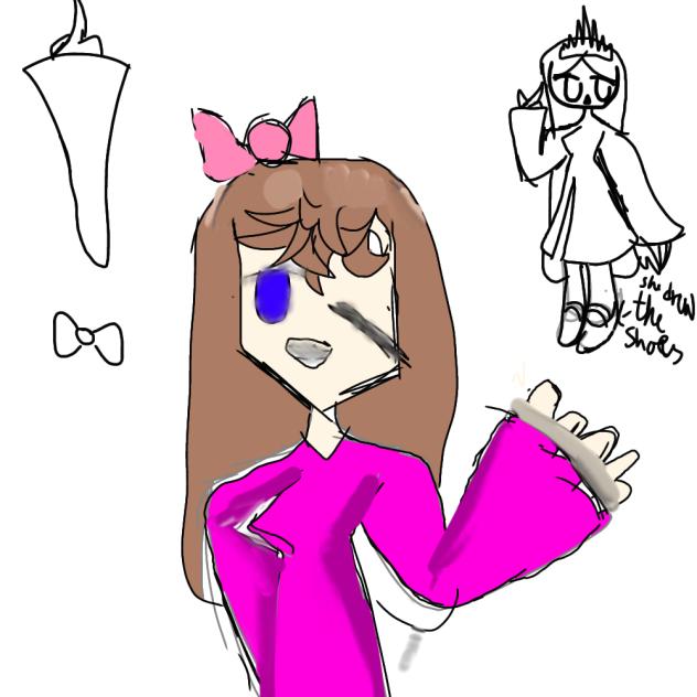 my friend tries to draw my style she's 7 - ibisPaint