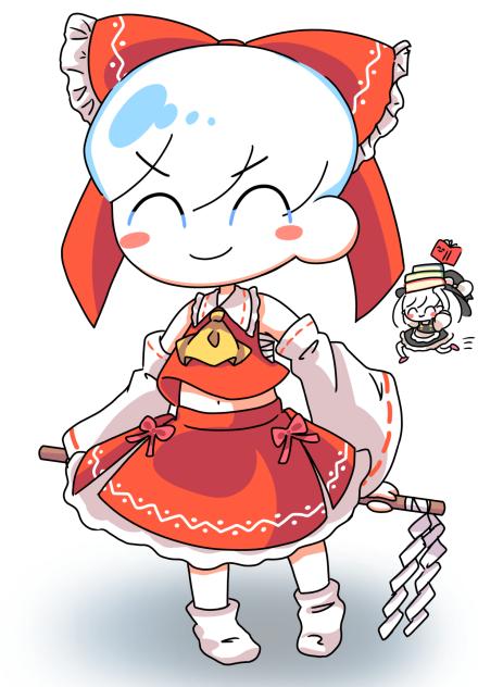 ぼくくんが霊夢コスしただけ