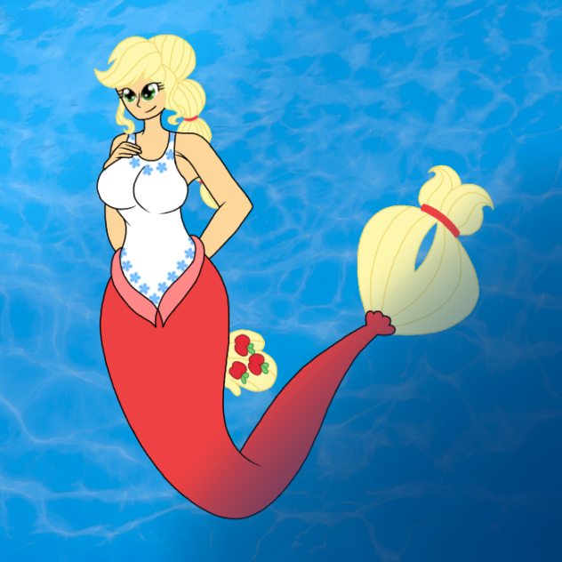 Reader aka Applejack as a mermaid