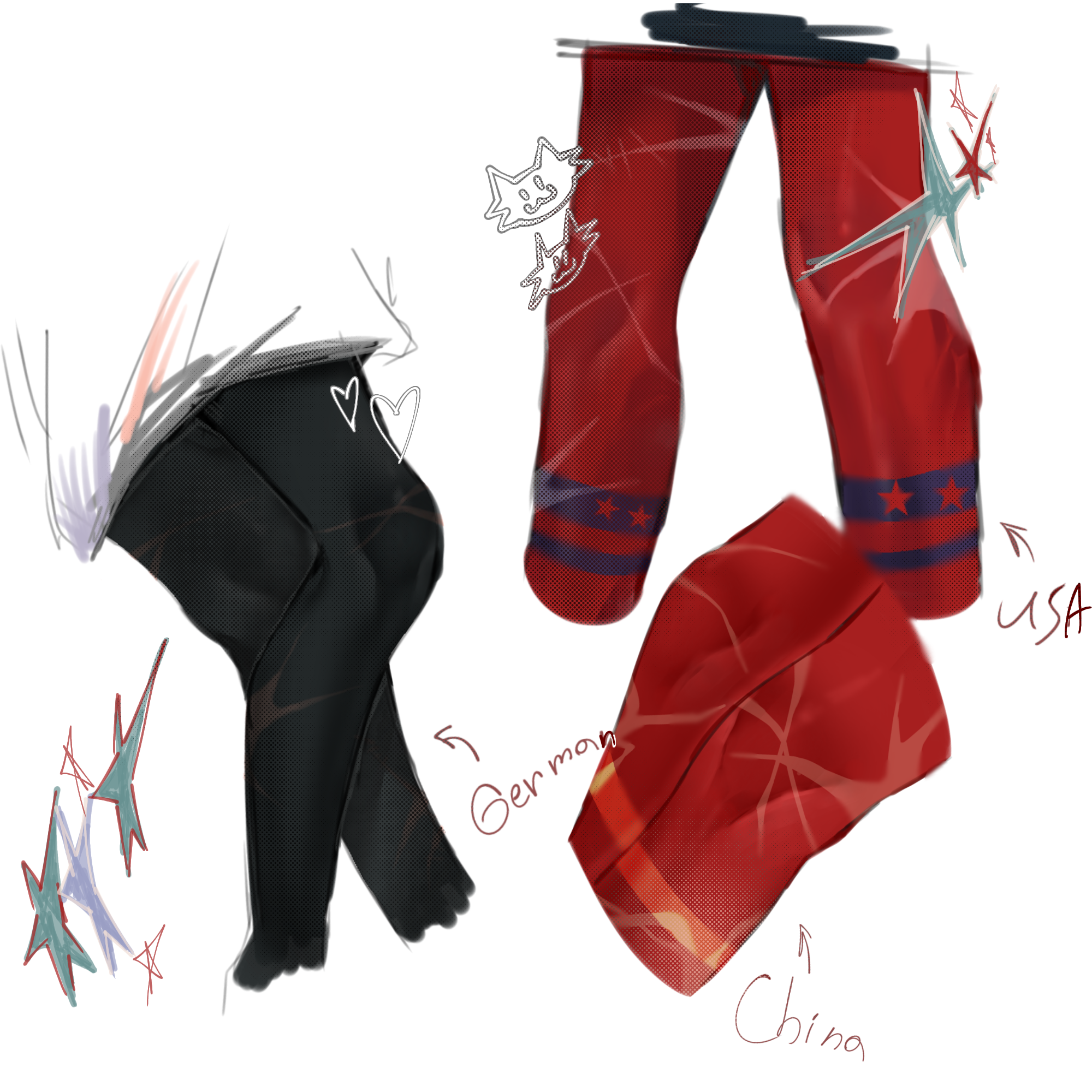 knees_legs of countries - ibisPaint