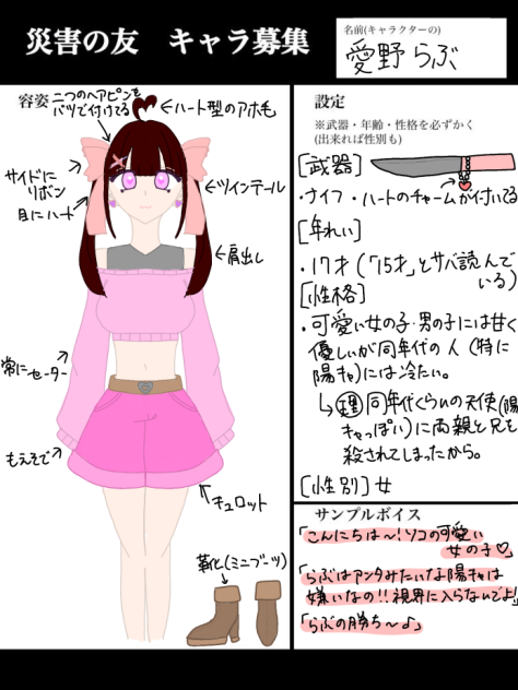#災害の友キャラ募集