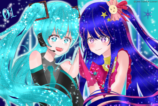 Miku and Ai collab with Miyuky Drawing