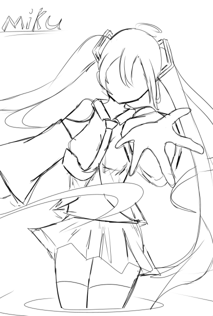 Miku Sketch♡✧(⁠◍⁠•⁠ᴗ⁠•⁠◍⁠)⁠✧