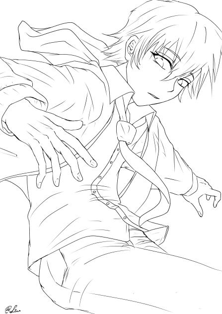 ラァン様FA✨にぶコイ　月乃八雲くん（塗り絵用線画）
