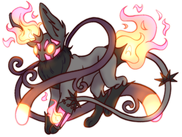 chandelure and sylveon pokeman fusion